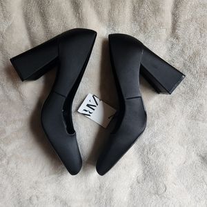 Zara square toe block heels NEW. NO LOW BALLING!!